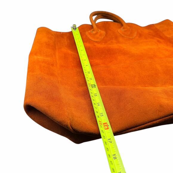 Vintage L.L.Bean Suede Tote Bag Brown XL 1980s Made in USA rare hard to find - Picture 14 of 16